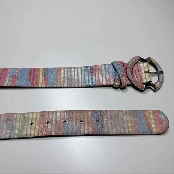 Antica Pelletteria Roma Genuine Leather Multicolor Belt - Picture 8 of 8